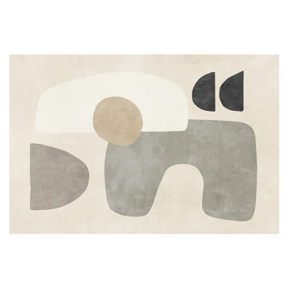Soft Grey Fuzzy Anti-Slip Living Room Area Rug