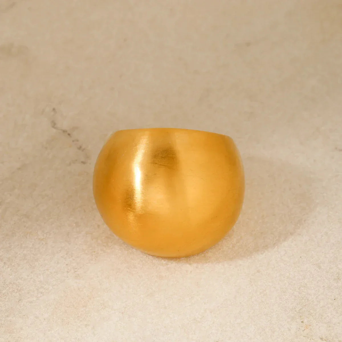 Classic Gold Tone Oval Signet Ring