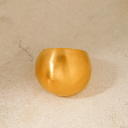 Classic Gold Tone Oval Signet Ring
