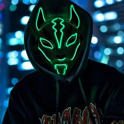 Bright LED Fox Face Mask for Halloween