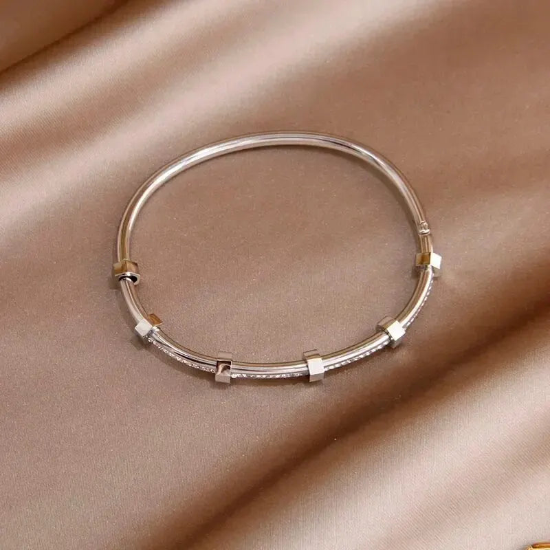 Sparkling Gemstone Geometry Bangles