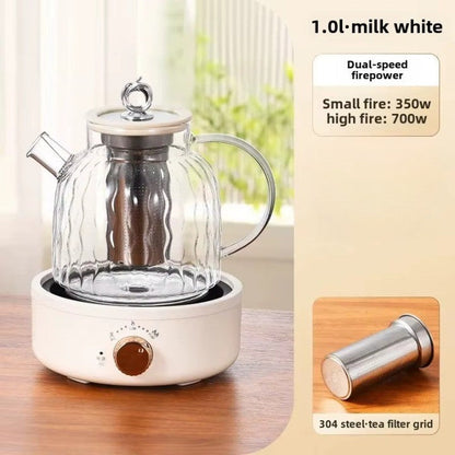Bent Glass Adjustable Heat Tea Steeper