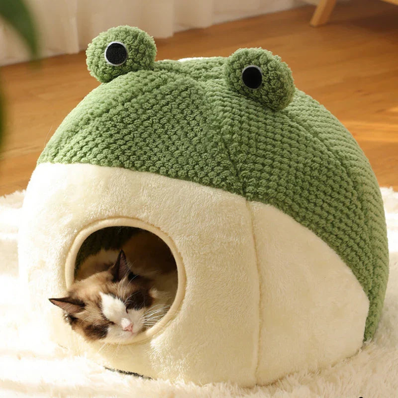 Cozy Pet Hideaway Frog Plush House