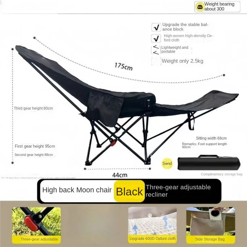 Lightweight Collapsible Patio Lounge Chair
