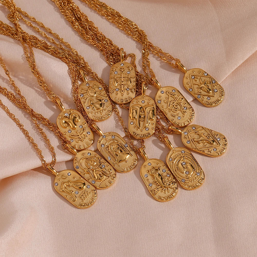 Dainty Zodiac Tarot Chain Necklace
