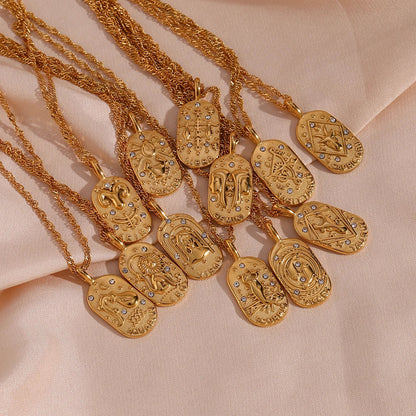 Dainty Zodiac Tarot Chain Necklace