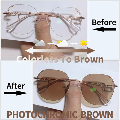 Slim Lightweight Metal Frame Glasses
