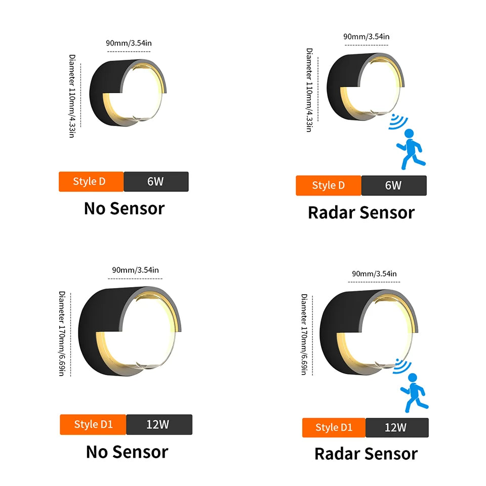 Automatic Motion LED Wall Light