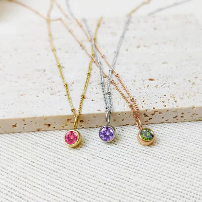 Dainty Crystal Circle Choker Necklace