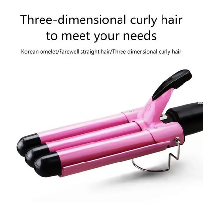 Ceramic 3 Barrel Curling Iron for Beautiful Waves