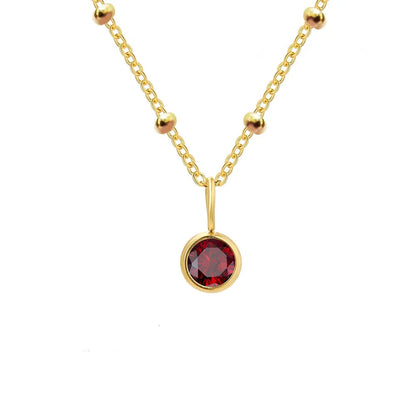 Dainty Crystal Circle Choker Necklace