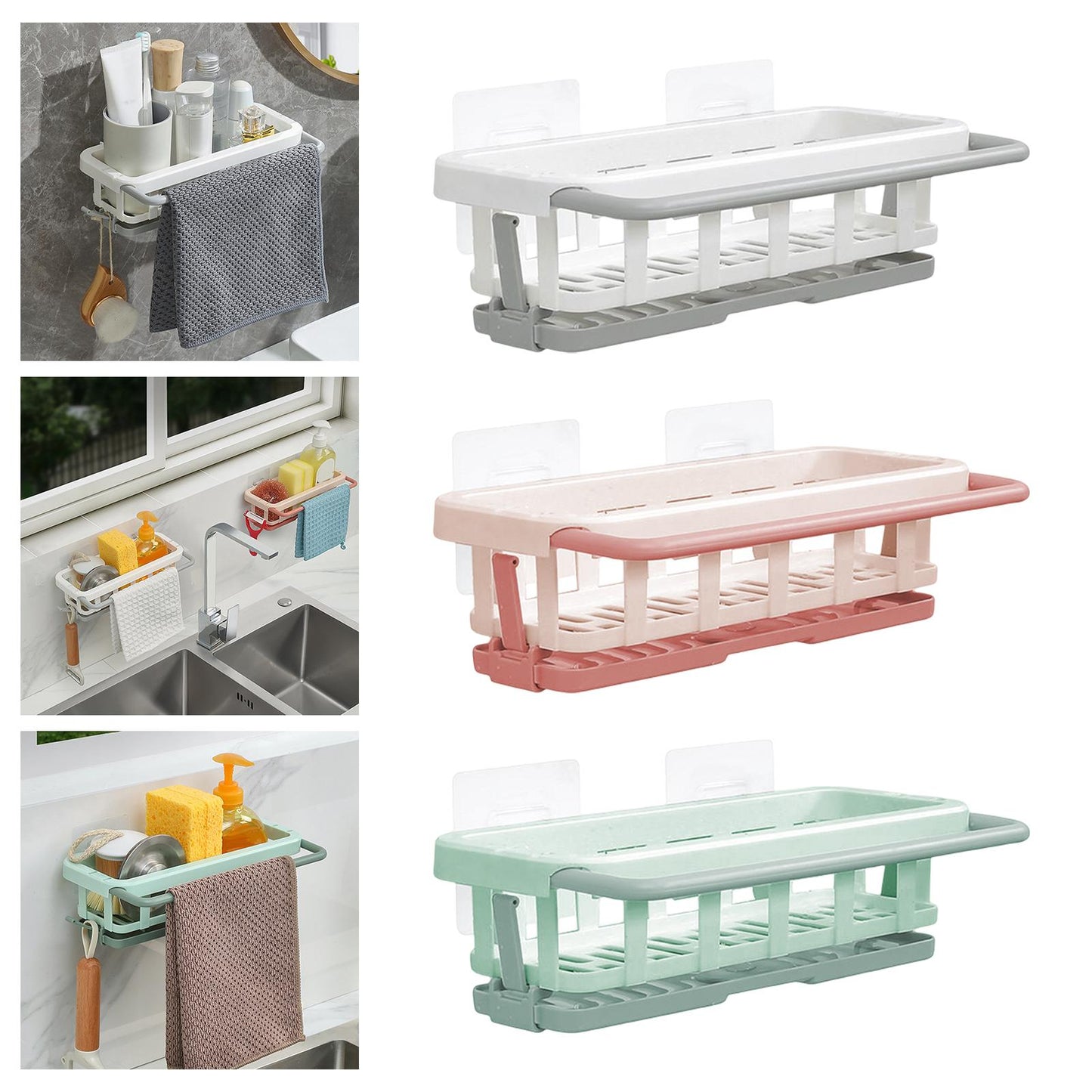 Compact Kitchen Sink Shelf Storage Organizer