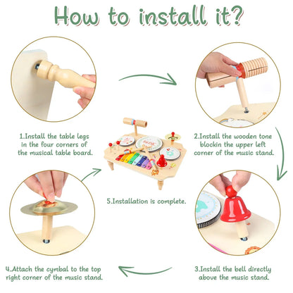 Kids Wooden Musical Instrument Kit