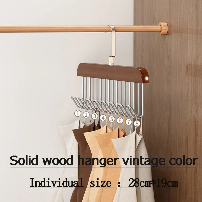 Compact 3-Hook Closet Storage Organizer Rack