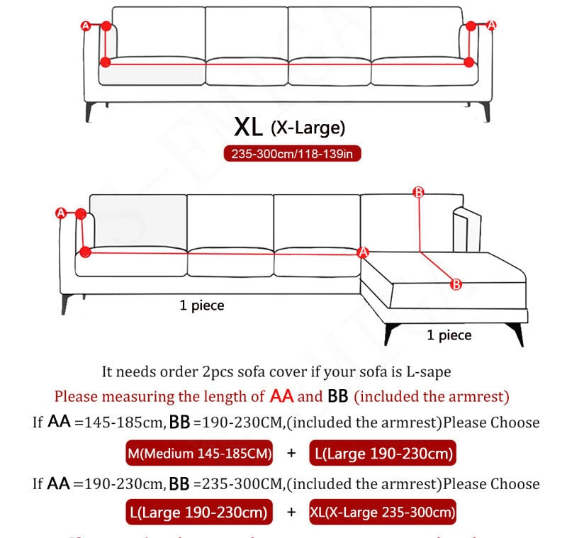 Comfortable Fit Elastic Couch Cover