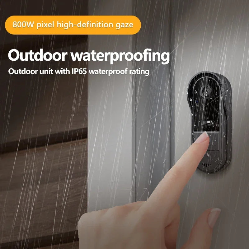 Wireless Smart Doorbell with Intercom and Night Vision