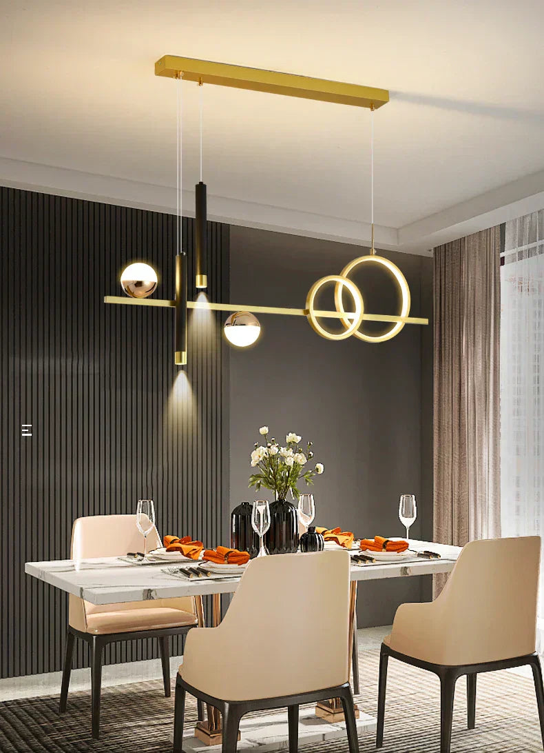 Sleek Slim LED Pendant Light with Remote Dimmer Control
