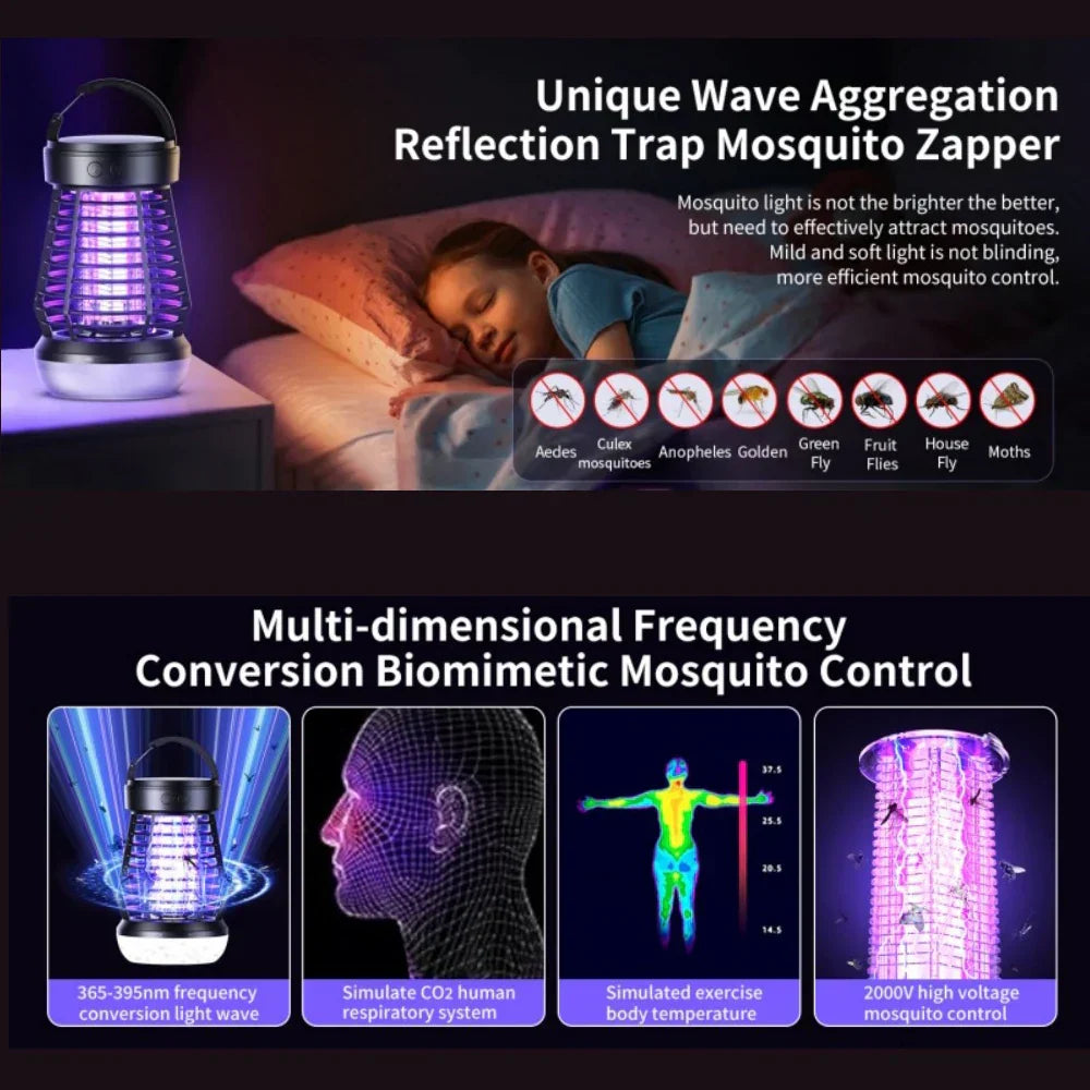 Compact Rechargeable Camp Light with Insect Repellent
