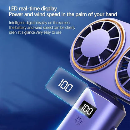 Compact USB Personal Cooling Fan with LCD Display
