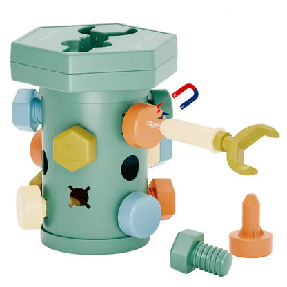 Colorful Wooden Screw Toy Set - Luxicro