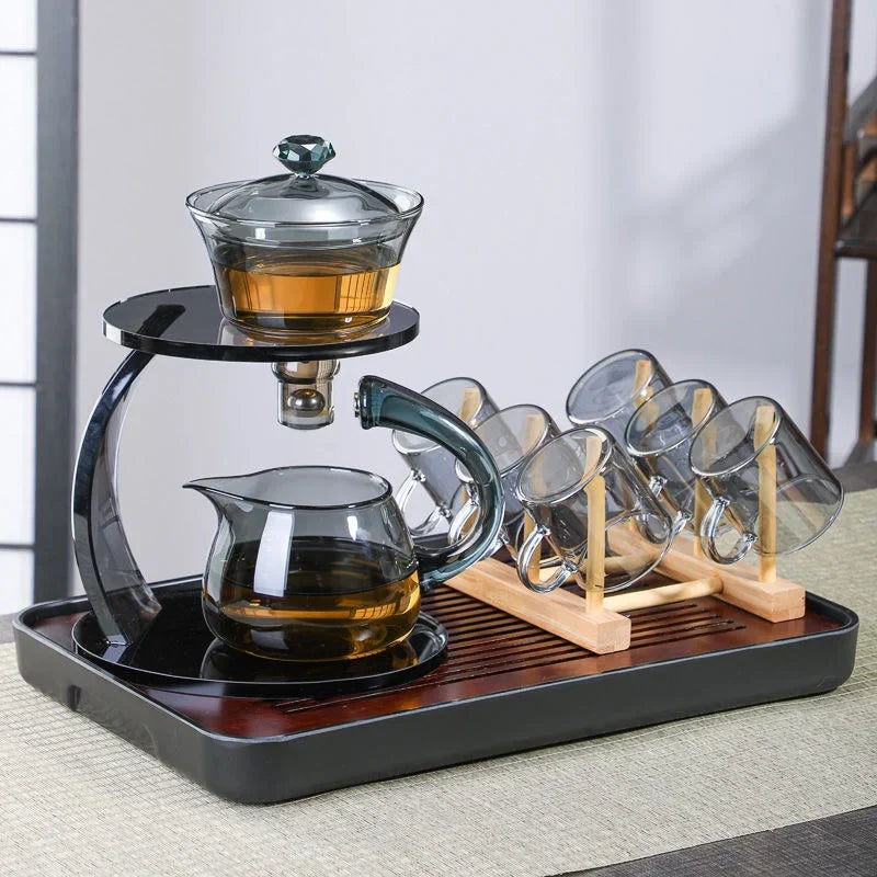 Elegant Curve Glass Tea Infuser Set