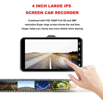 Dual Lens Car Dash Cam with Loop Recording & G Sensor