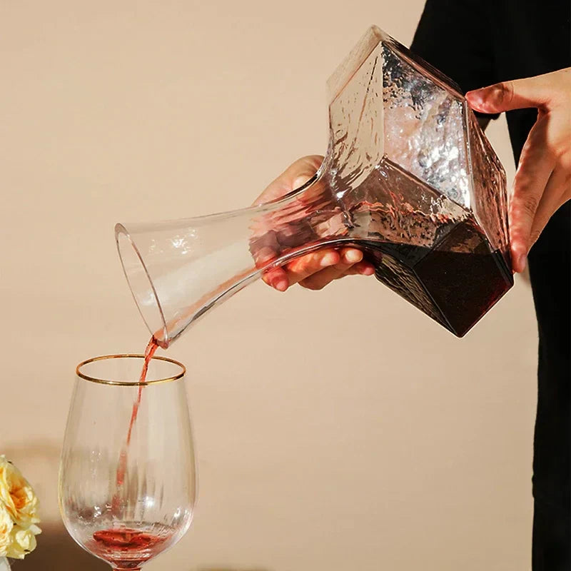 Unique Cut Glass Wine Carafe