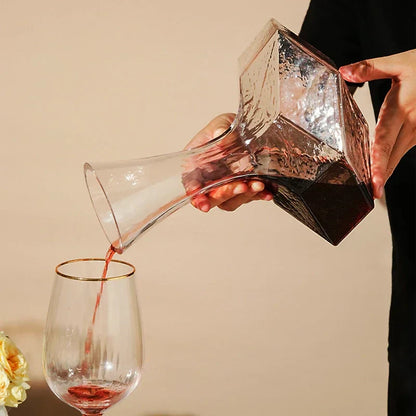 Unique Cut Glass Wine Carafe