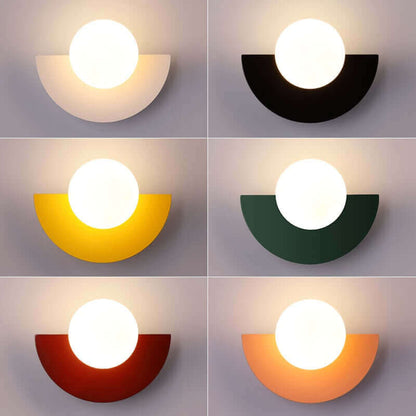 Contemporary Half Moon Steel Wall Lamp