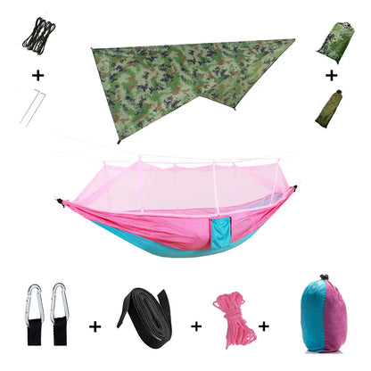 Lightweight Waterproof Camping Hammock with Bug Net