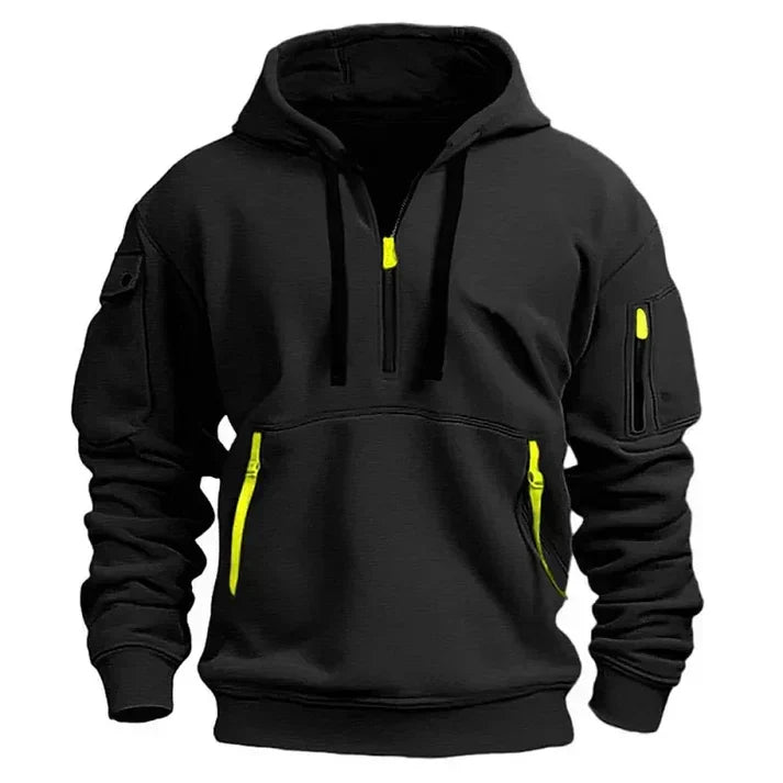 Comfortable Men's Fleece Pullover Hoodie - Outdoor Wear