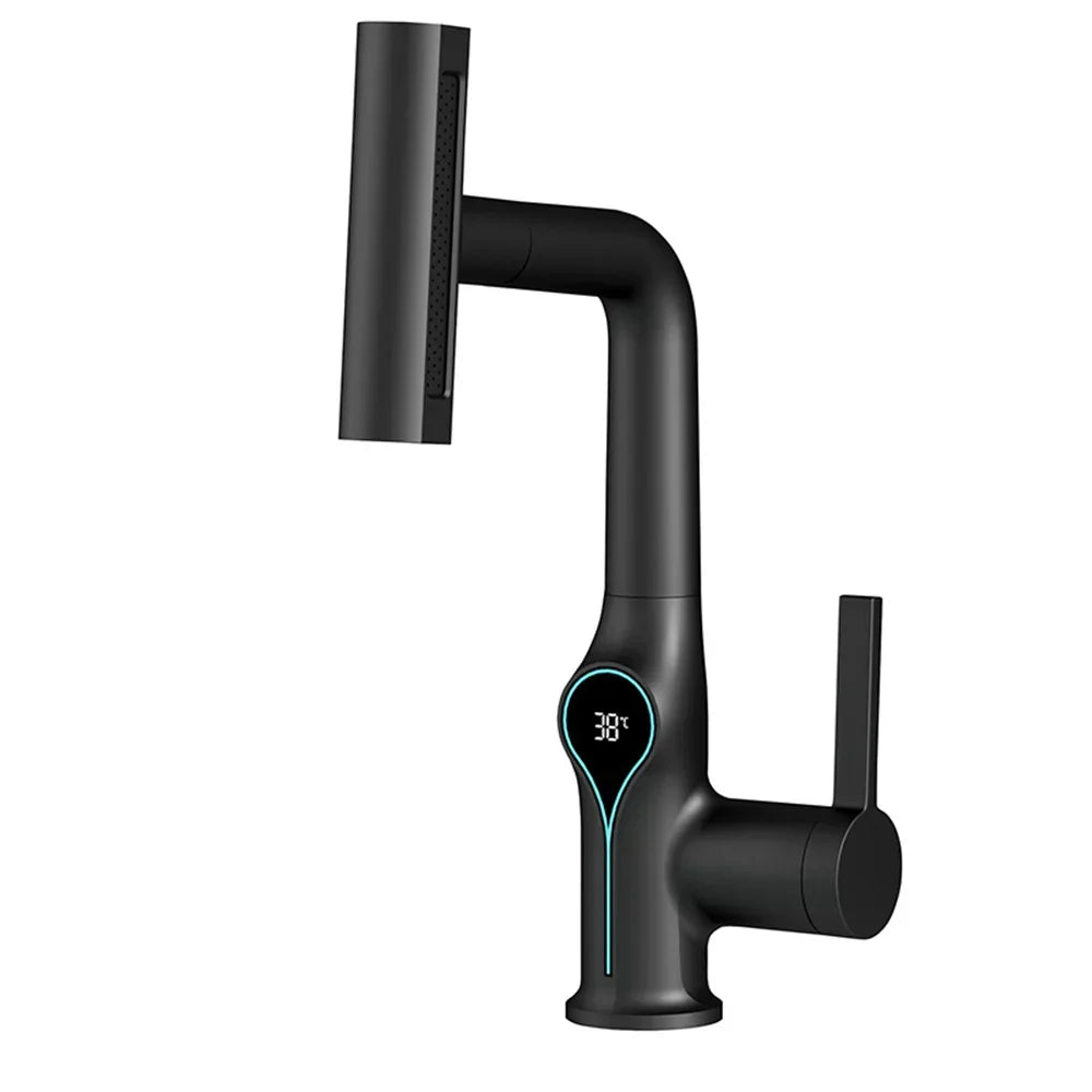 Stylish Touchscreen Bathroom Faucet with Spray Head - Luxicro