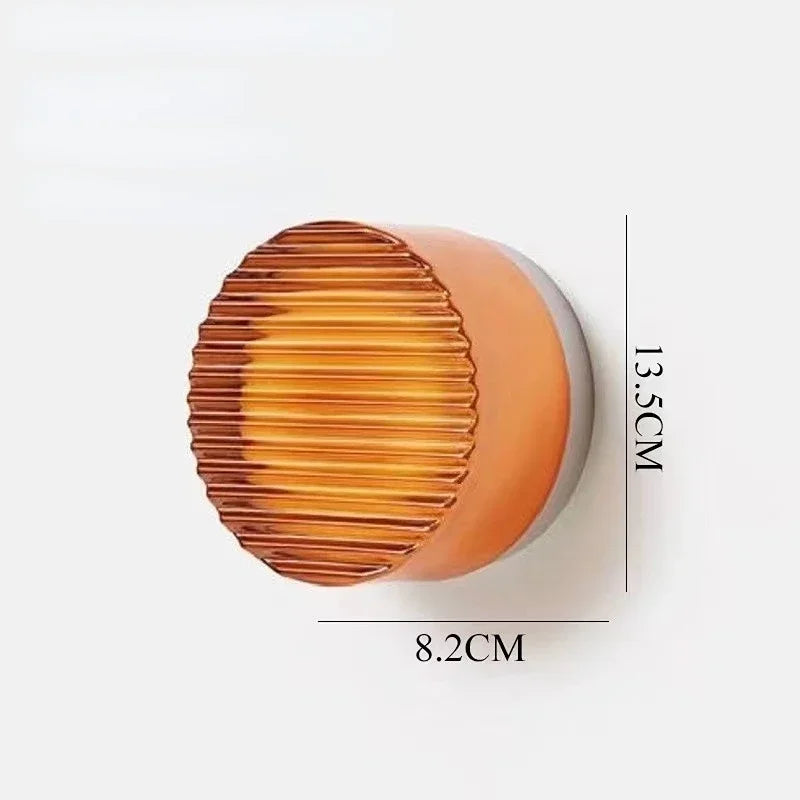Circular Glass Modern Wall Light Fixture