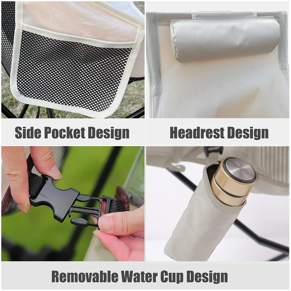 Portable Folding Outdoor Chair with Durable Aluminum Frame