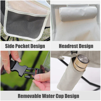 Portable Folding Outdoor Chair with Durable Aluminum Frame