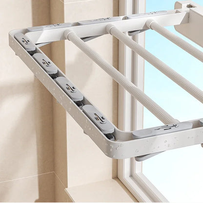 Space Saving Foldable Laundry Dryer Rack with Grip Clips