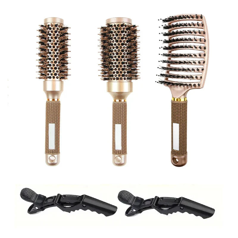 High Quality Ceramic Round Hair Brush Set - Luxicro