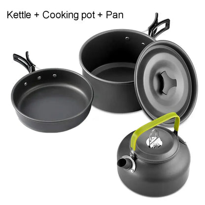 Compact Travel Cookware Set - Durable Easy Clean Camping Kit