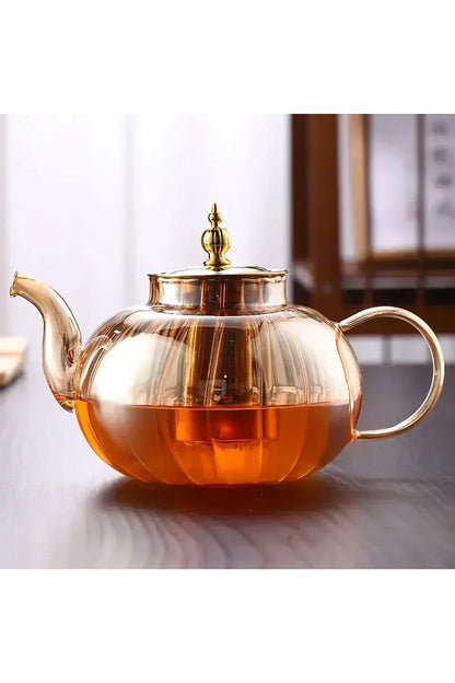 Elegant Glass Teapot with Strainer for Loose Leaf Tea - Luxicro