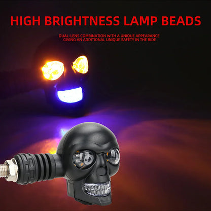 Bold Skull LED Bike Turn Signal Light