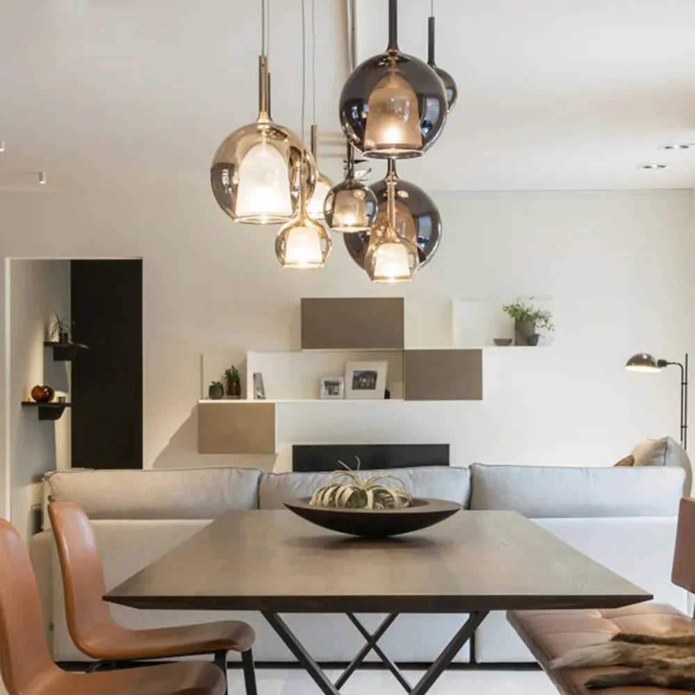 Modern Double Shade Glass Pendant LED Light - Luxicro