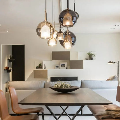 Modern Double Shade Glass Pendant LED Light - Luxicro