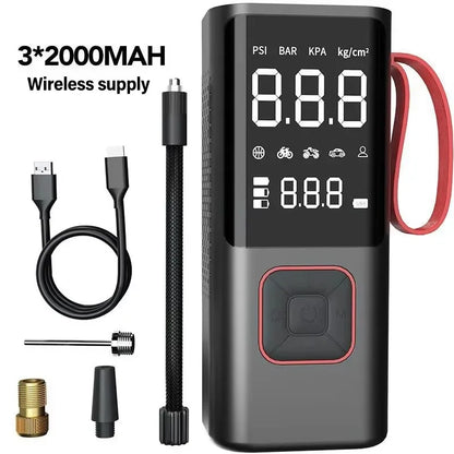 Compact Air Pump with LED and USB Charger