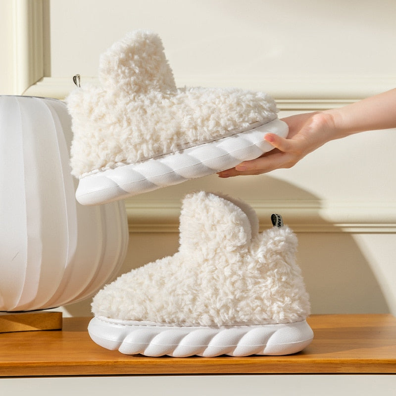 Cozy Warm Women's Plush Slipper Boots