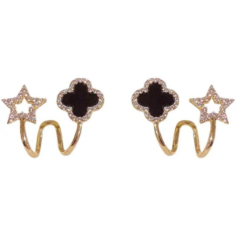 Fashionable Clover Good Luck Earrings
