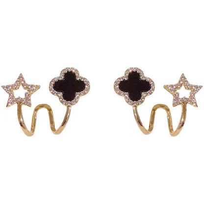 Fashionable Clover Good Luck Earrings