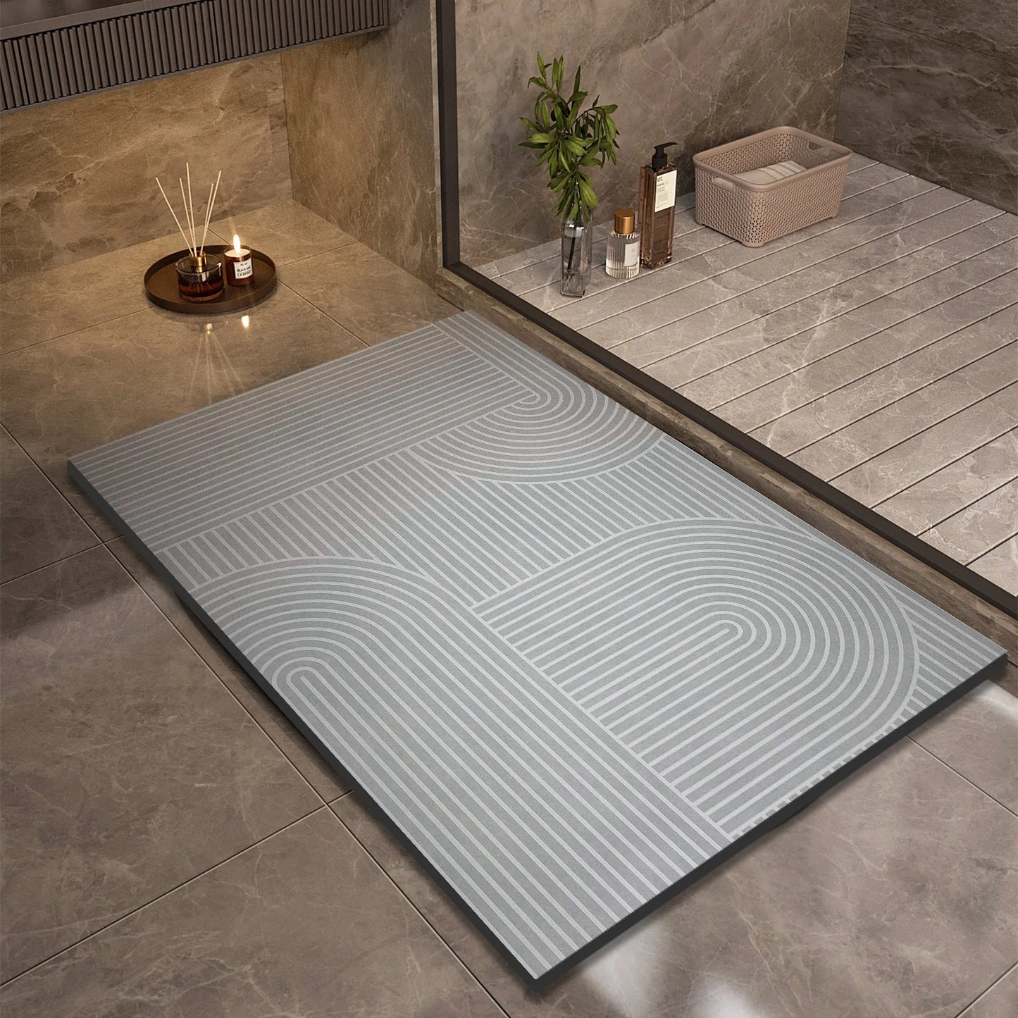 Non Slip Bathroom Rug Fast Drying Shower Mat