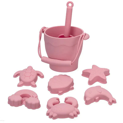 Soft Play Beach Toys 8 Piece Kids Sand Molds Set