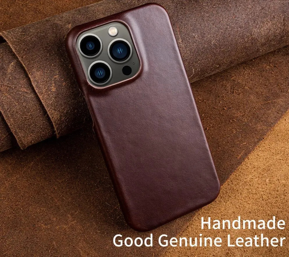 Authentic Leather iPhone Cover | Premium Phone Case - Luxicro