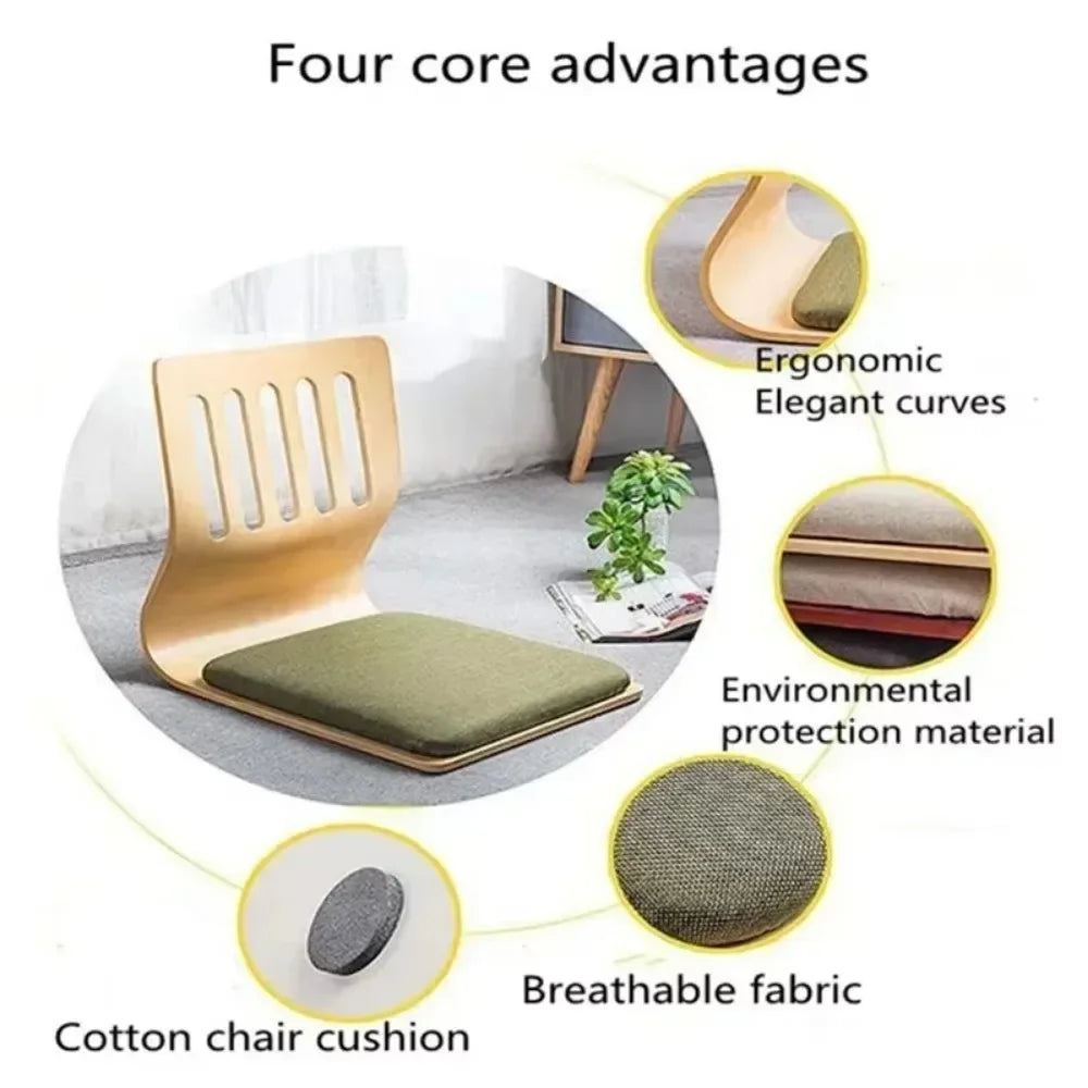Portable Yoga Floor Seat with Adjustable Support